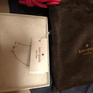 NWT Kate spade say yes MRS silver necklace